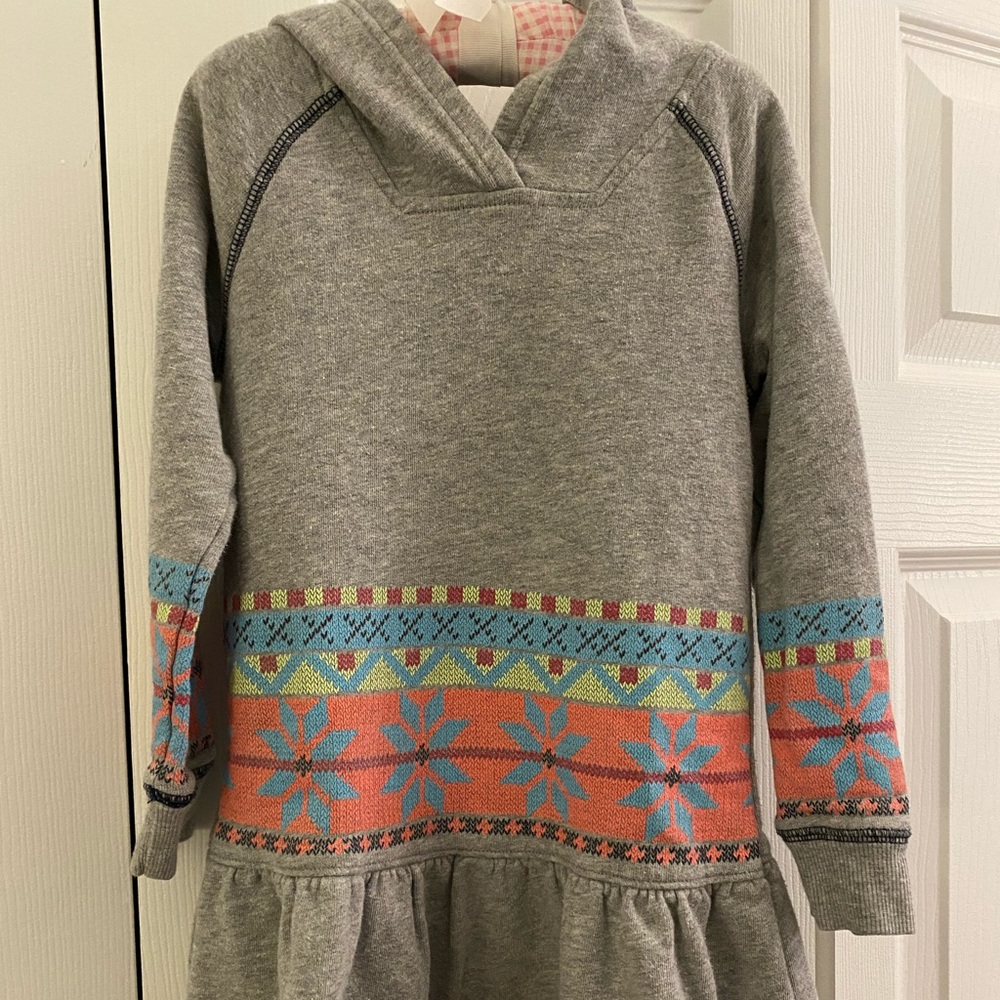 Cozy sweatshirt dress/tunic with hood